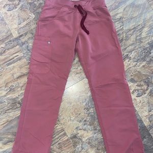 Women’s FIGS Slim Straight Leg Cargo Scrub Pant XS Blush Pink